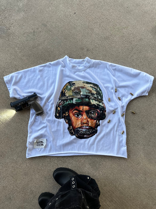 White "Generational War" Tee